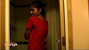 super-fucking-hot spectacular indian first-timer babe divya in bathroom