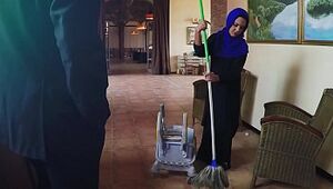 ARABS Unsheathed - Poor Janitor Gets Extra Money From Chief In Swap For Romp